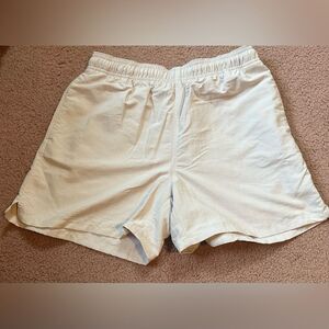 Tna Medium swishy 100% recycled nylon white athletic shorts inner drawstring